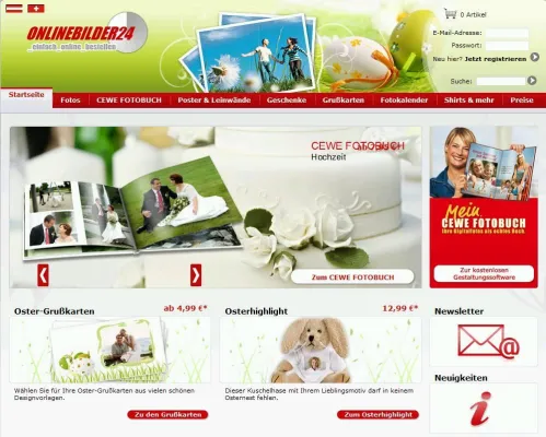 Onlinebilder 24 mit neuem Webauftritt ab sofort auch in Österreich und der Schweiz Bild: Onlinebilder 24 mit neuem Webauftritt ab sofort auch in Österreich und der Schweiz