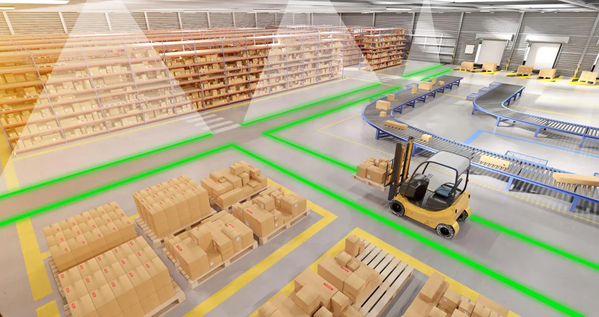Virtualisierung von Bodenmarkierung mittels Laserlicht