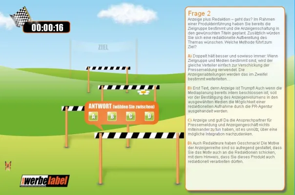 Bild: Team Werbelabel belohnt PR Könige: Kreatives Online-Spiel zu bekannten Situationen aus Marketing und PR.