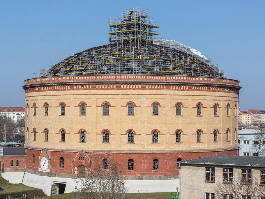 Der Gasometer Nord wird aufwändig saniert und künftig als Veranstaltungsstätte genutzt.