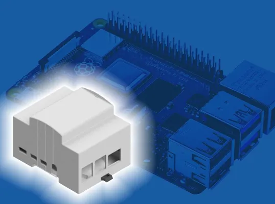 Bild: Hutschienengehäuses für den brandneuen Raspberry Pi 4