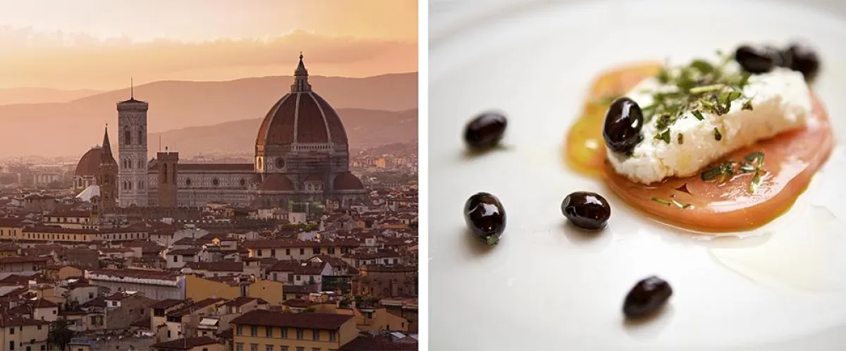 Blick auf den Campanile di San Marco / Italienischer Genuss.