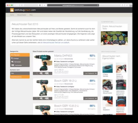 Werkzeugcheck.com veröffentlicht Akkuschrauber-Testserie mit Videoberichten Bild: Werkzeugcheck.com veröffentlicht Akkuschrauber-Testserie mit Videoberichten