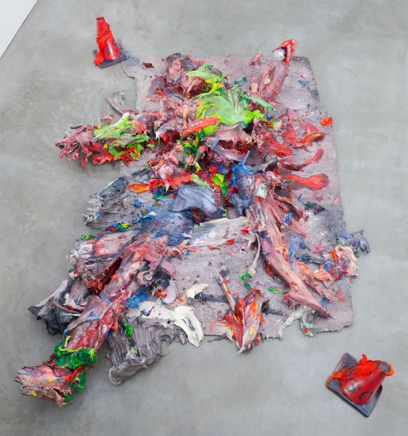 Fabián Marcaccio: CNN Paintant, 2008-09, Foto: Mathias Schürmann, Courtesy der Künstler und Galerie Thomas Schulte, Berlin