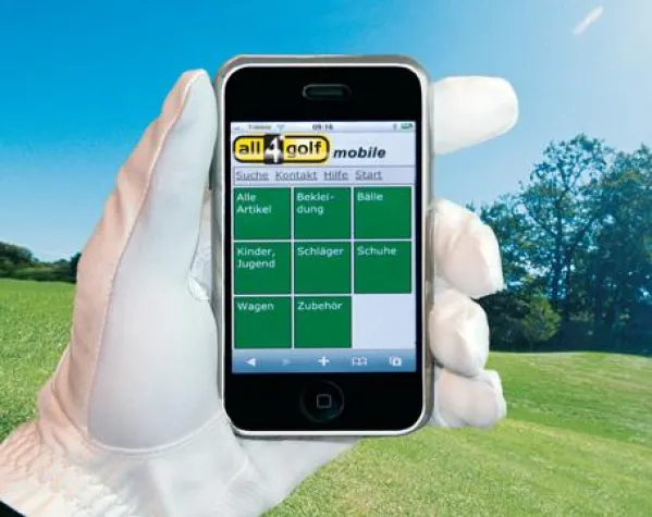 Bild: all4golf-mobile – Golf Online Shop für das iPhone und alle webfähigen Handys
