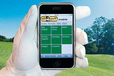 all4golf-mobile – Golf Online Shop für das iPhone und alle webfähigen Handys Bild: all4golf-mobile – Golf Online Shop für das iPhone und alle webfähigen Handys