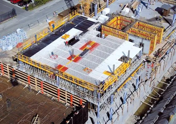 Bild: Geschossdecken in Sichtbetonqualität sicher und schnell geschalt