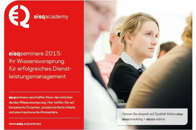 Bild: eisqacademy: Wissensvorsprung für erfolgreiches Dienstleistungsmanagement mit den eisqseminaren 2015