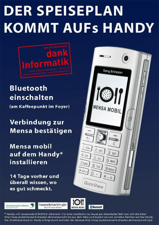 Haase & Martin und Studentenwerk Dresden bringen den Speiseplan aufs Handy