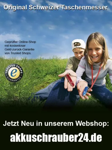 Bild: Original schweizer Taschenmesser jetzt neu im Onlineshop Akkuschrauber24.de
