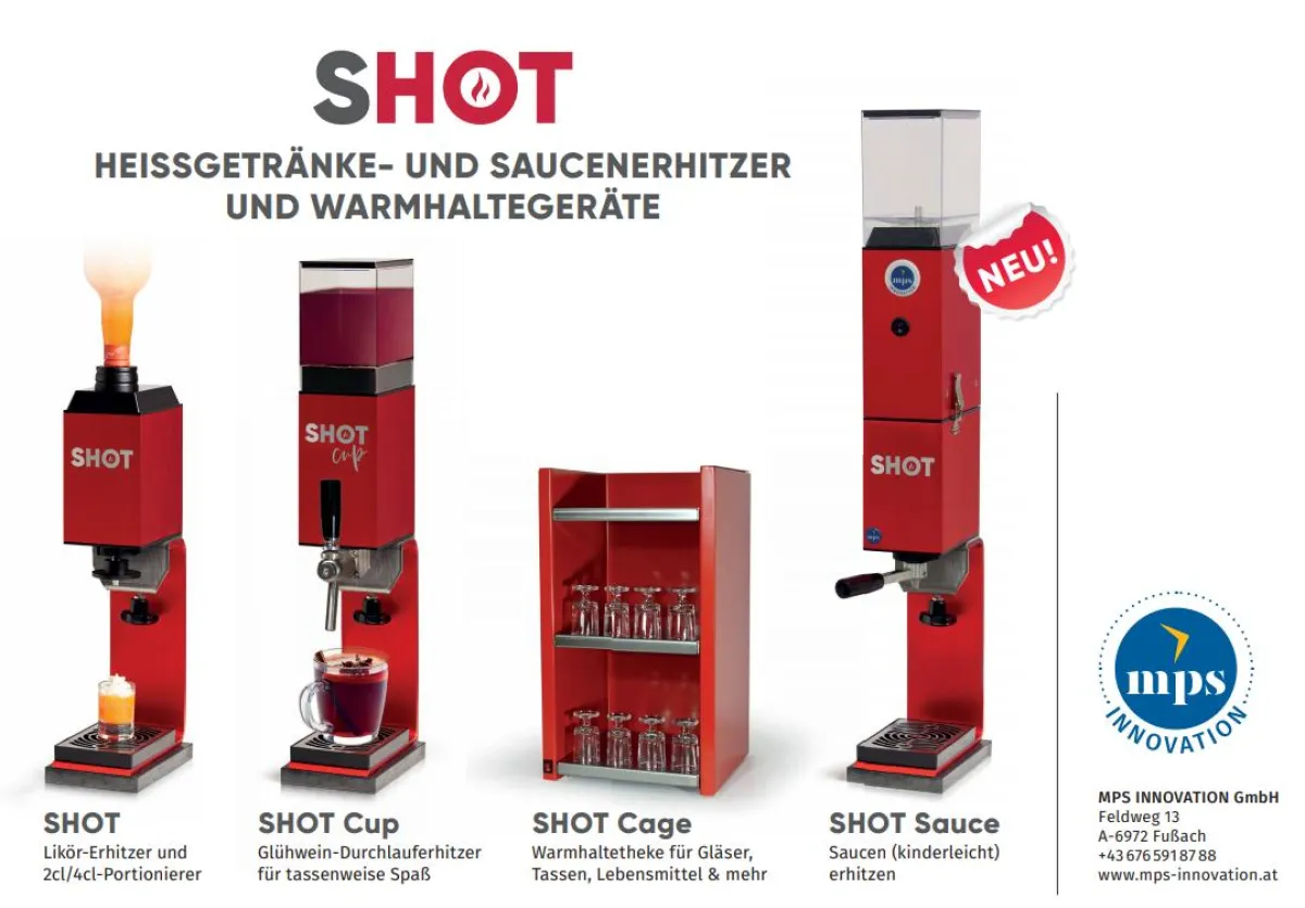 Gastrogeräte der MPS Innovation GmbH - SHOT SAUCE Saucen erhitzen