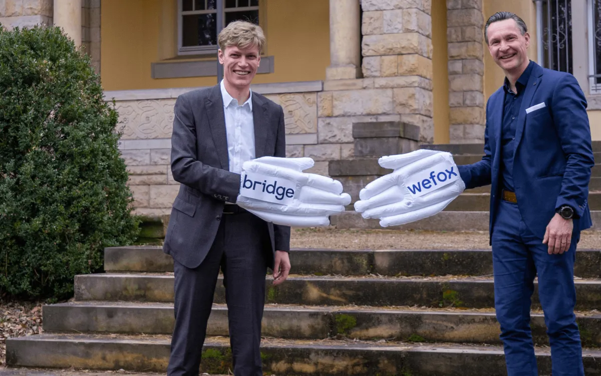 Dr. Christian Bohner, COO bei Bridge und Rocco Strauß, Geschäftsführer bei wefox (© Bridge ITS GmbH)