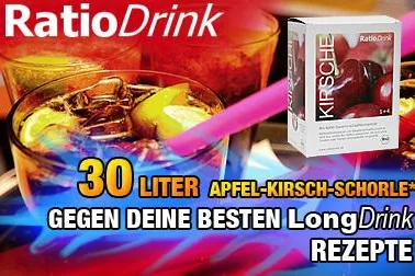 Bild: JAM.FM User kreieren Longdrink-Rezepte mit Ratiodrink Fruchtsaft-Konzentraten