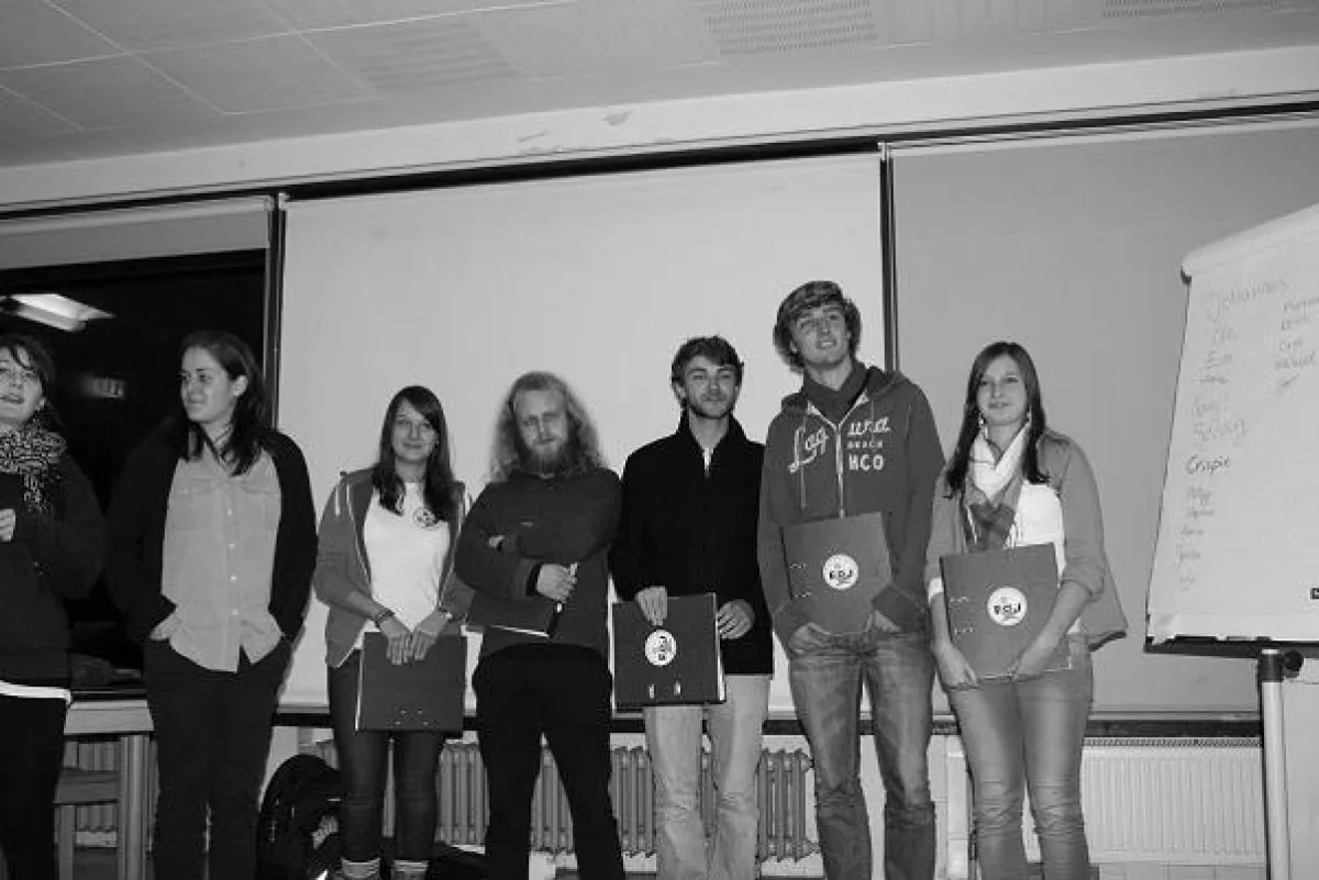 Die alten und die neuen Bundessprecher kurz nach der Wahl (von links nach rechts: Charlotte Brenneke