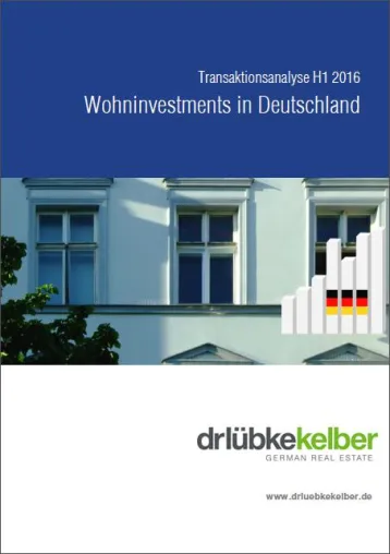 Wohninvestments in Deutschland - Transaktionsanalyse H1 2016 der Dr. Lübke & Kelber GmbH: Bild: Wohninvestments in Deutschland - Transaktionsanalyse H1 2016 der Dr. Lübke & Kelber GmbH: