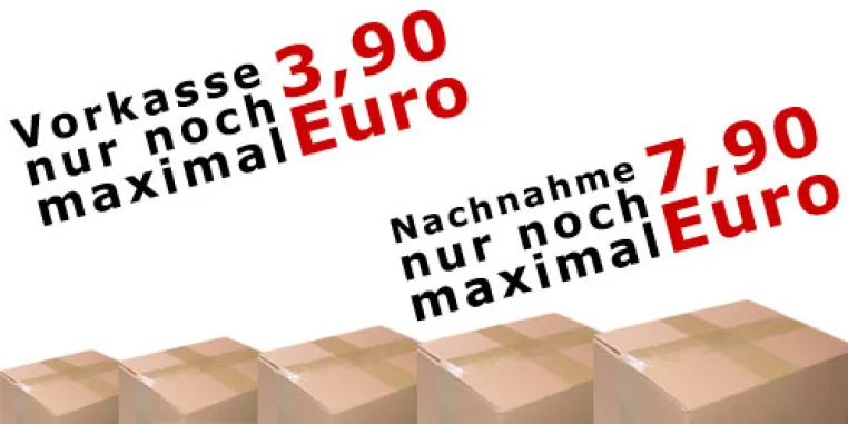 Bild: Preisverfall bei Versandkosten und Nachnahme bei chrisandalex.de