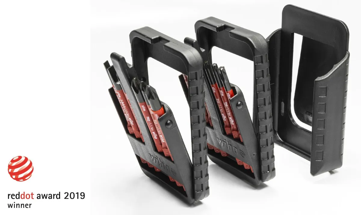 Die slimBit-Boxen von Wiha bringen Anwendern Vorteile bei der Mitführung und Entnahme von slimBits.