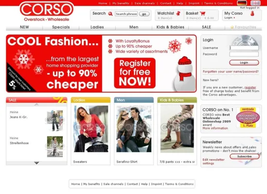 Bild: Neuer Service: Corso.de launcht englischsprachige Shop-Version