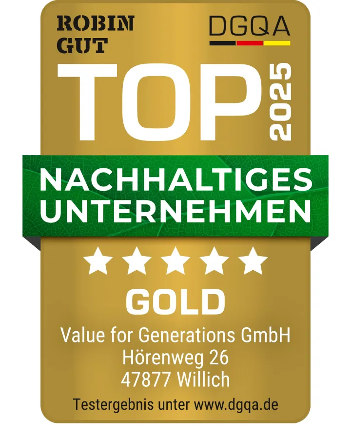 Nachhaltiges Unternehmen DGQA (© Value for Generations GmbH)