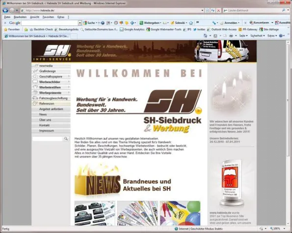 Bild: Neuer Internetauftritt von SH-Siebdruck