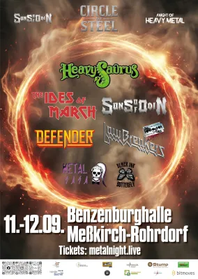 Bild: Circle of Steel Festival 2026 in Meßkirch: HEAVYSAURUS + Headliner The Ides of March