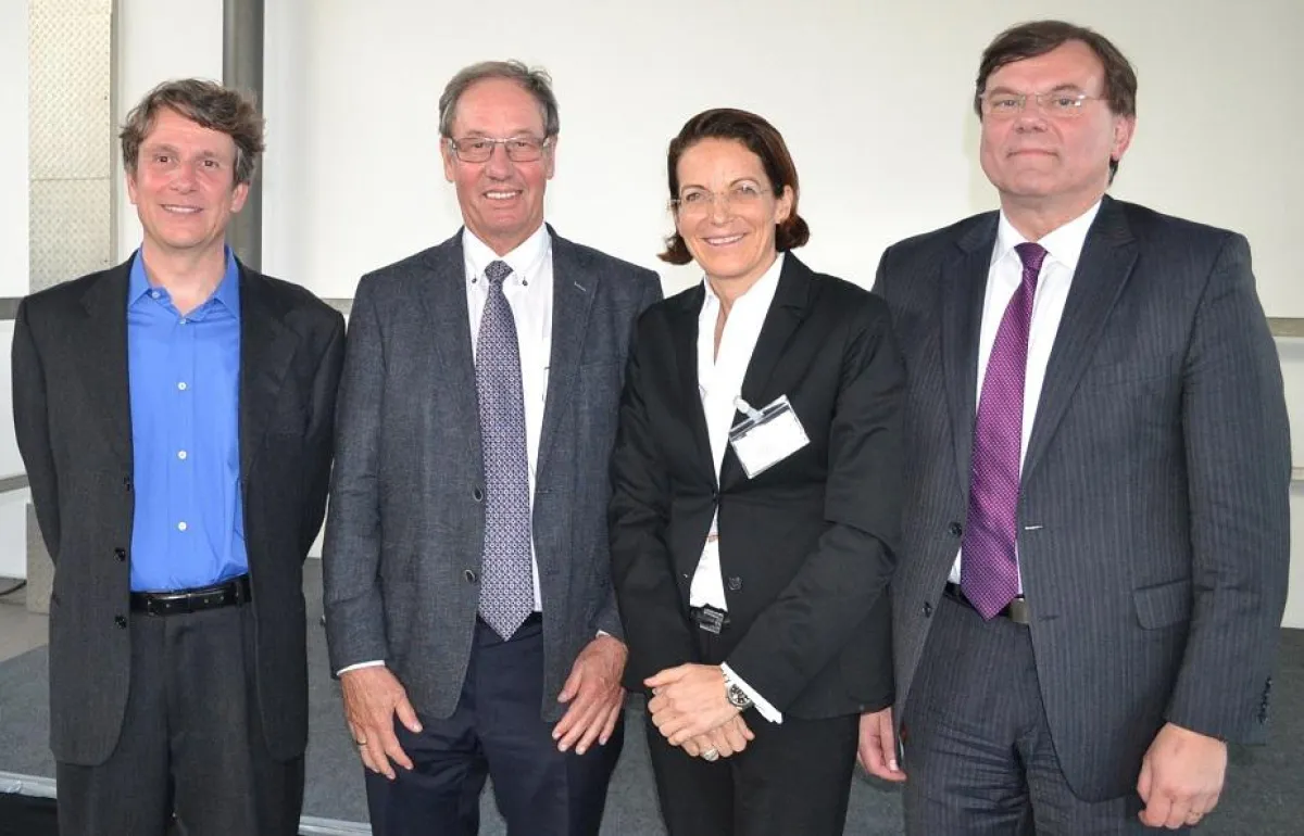 v.li. Thomas Hermann, Franz Egle, Caroline von Kretschmann, Thiemo Fojkar. Foto: Franz Motzko