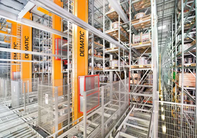 Bild: Dematic Standardised Automated Pallet Storage: Automatisierte Palettenlagertechnik nach dem Baukastenprinzip