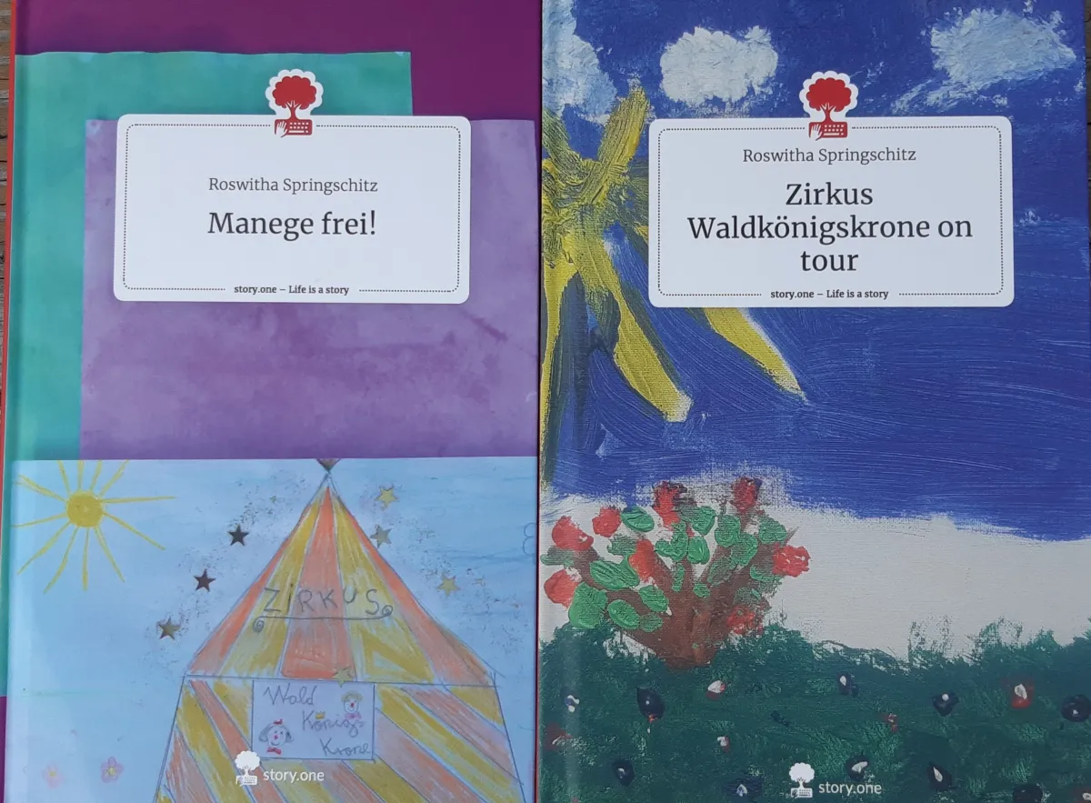 Cover der beiden neuen Bücher (© Roswitha Springschitz)