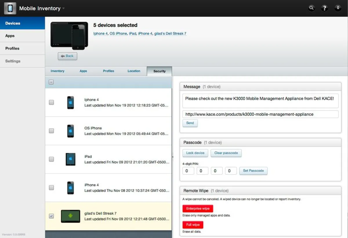 Die neue Mobile-Management-Lösung KACE K3000 von Dell (Bild: Dell)