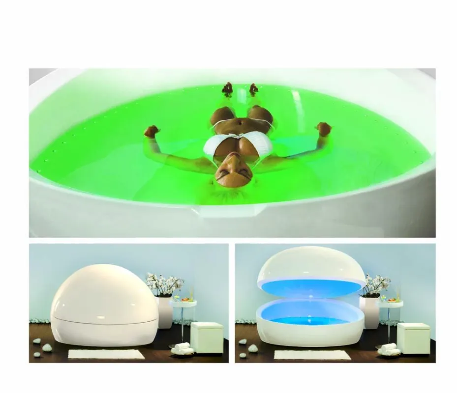 Der Floating-Tank benötigt wenig Platz und kann vom Design an das Raumambiente angepasst werden.