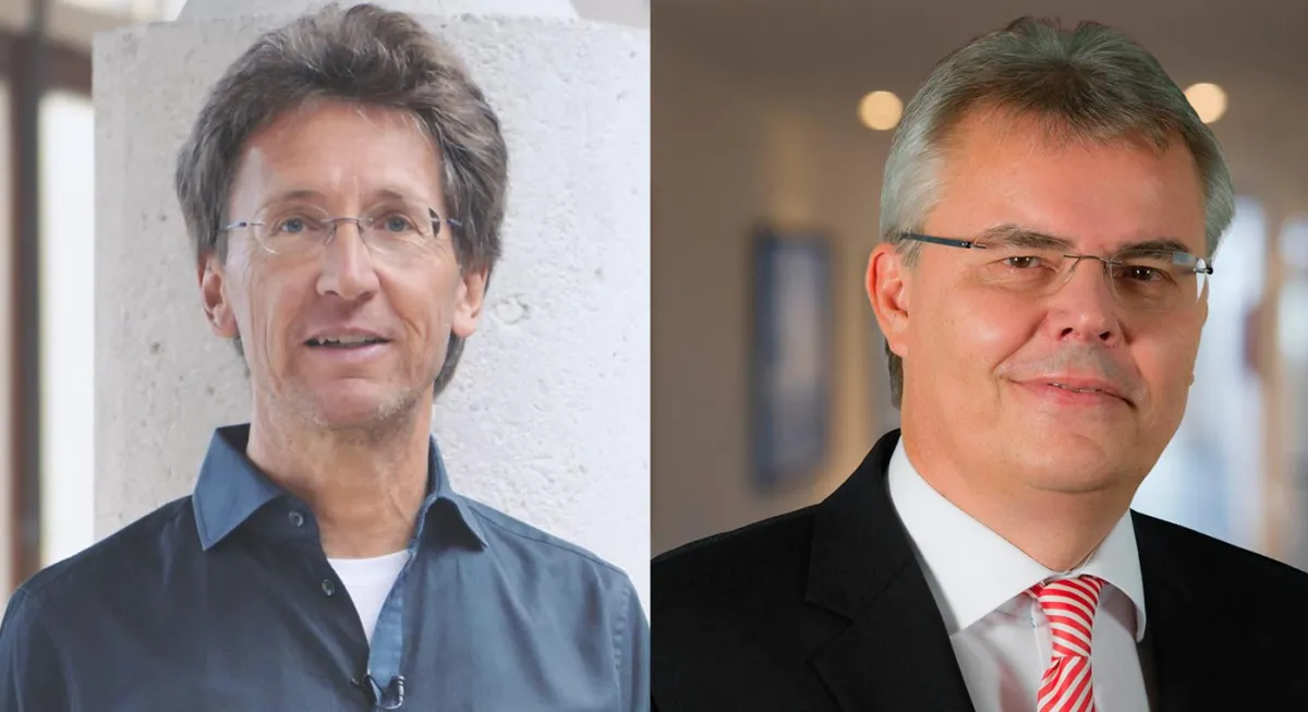 Wolfgang Grasberger, CEO TOPIX AG und Christof Kurz, Generalbevollmächtigter eurodata AG (vlnr)