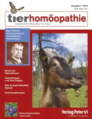 Bild: tierhomöopathie - Zeitschrift für Menschen mit Tieren: Ausgabe I 2013 soeben erschienen