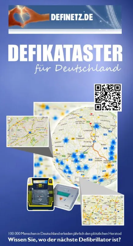 In einem Flyer informiert definetz über seine umfangreiche Datenbank.