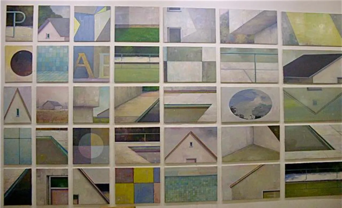 35 fragments, 2010, Öl auf Leinwand, ca. 220 x 395 cm