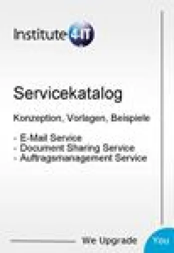 Servicekatalog – Konzeption, Vorlagen, Beispiele Bild: Servicekatalog – Konzeption, Vorlagen, Beispiele