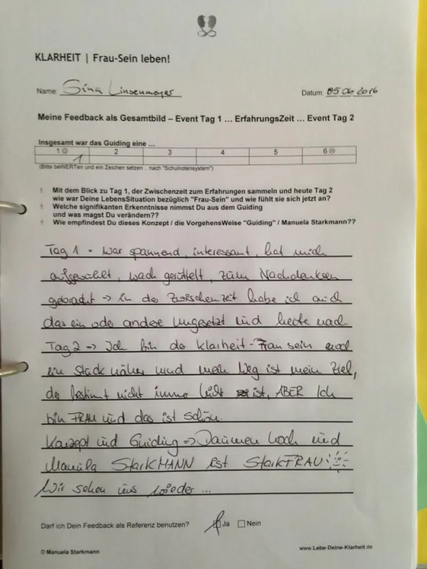 Ein Feedback über