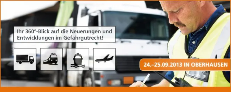 Gefahrgut-Veranstaltungen 2013 der WEKA-Akademie Bild: Gefahrgut-Veranstaltungen 2013 der WEKA-Akademie