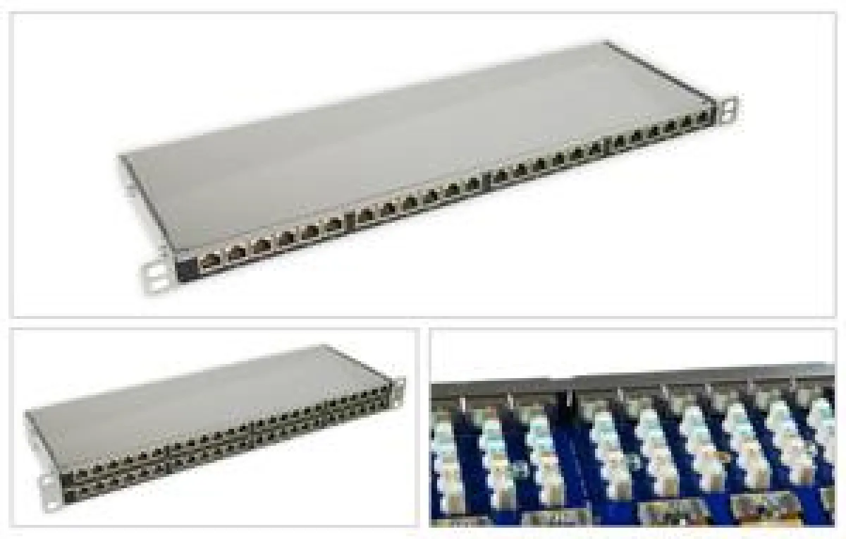 tde bietet tBL Cat6A Patch Panel mit 48 RJ45 Ports auf einer Höheneinheit