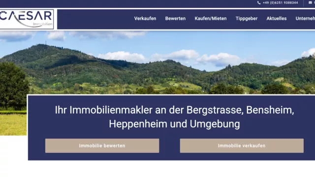 Bild: Ihr vertrauensvoller Immobilienmakler in der Bergstraße, Bensheim, Heppenheim und Umgebung: CAESAR Immobilien