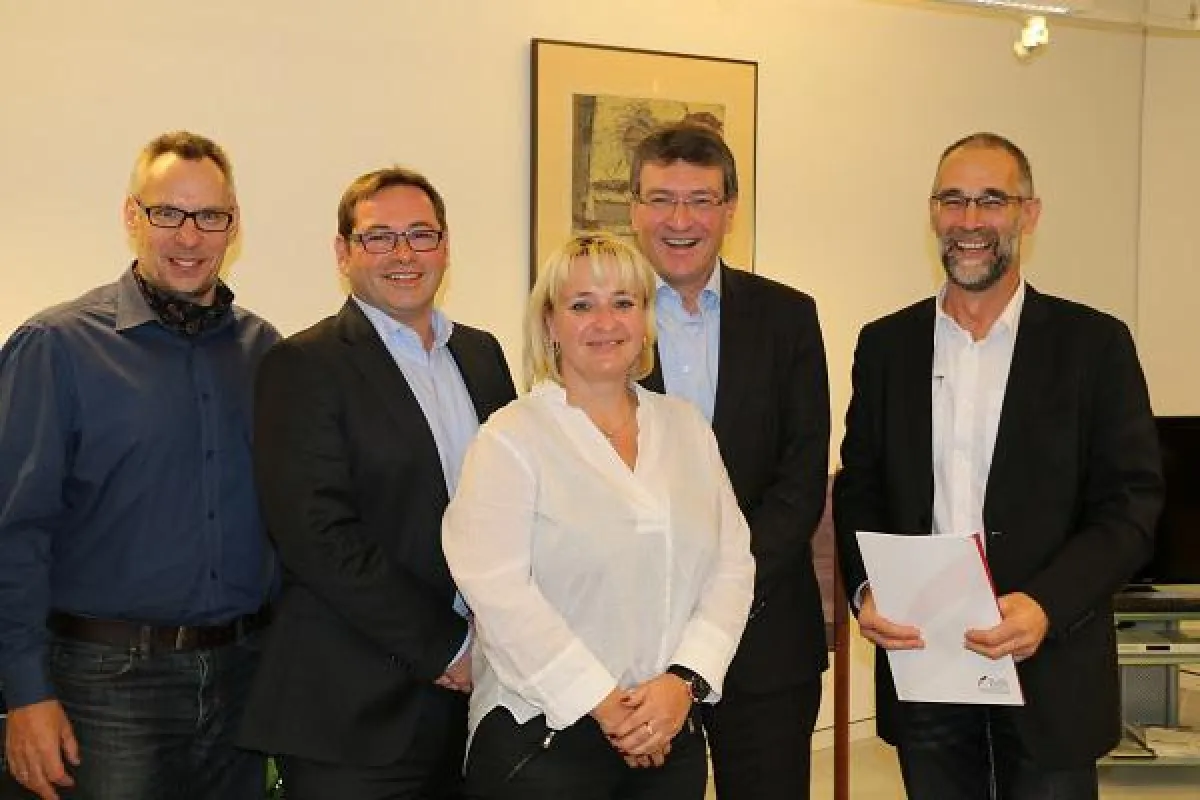 v.l.n.r. Martin Kristen, Thorsten Becker, Daniela Esefeld, Dieter Lauinger, Siegmar Mücke