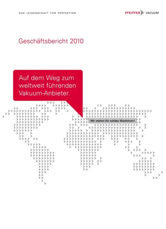 Pfeiffer Vaccum Geschäftsbericht 2010