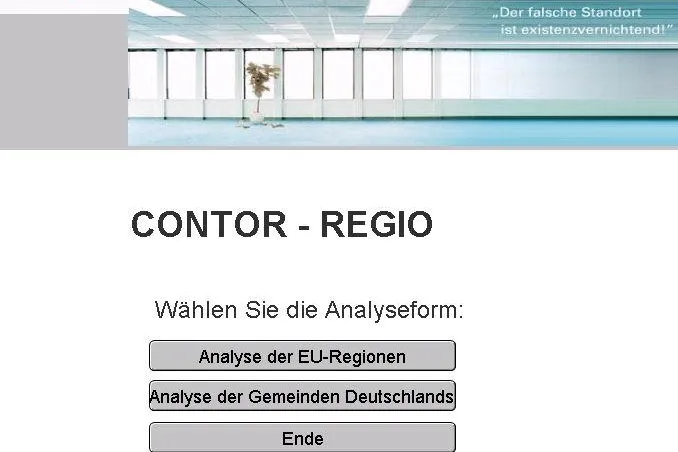 CONTOR-REGIO: Noch 10 Wochen bis zum Start des wahrscheinlich innovativsten Standortanalysesystems in Europa Bild: CONTOR-REGIO: Noch 10 Wochen bis zum Start des wahrscheinlich innovativsten Standortanalysesystems in Europa