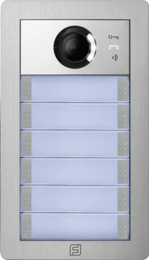 Videotürstation ALBA mit 6 Klingeltasten