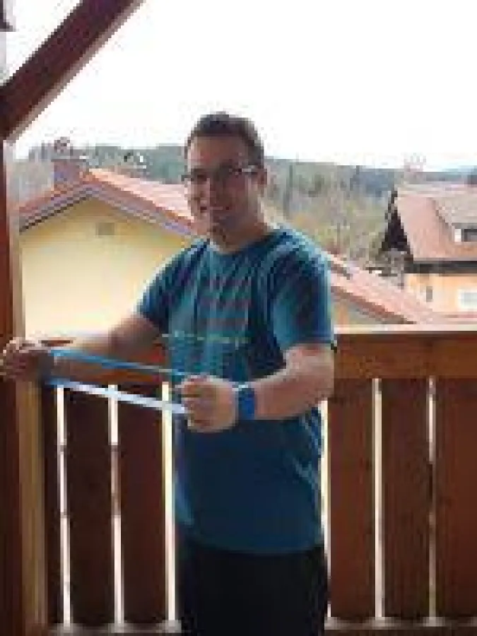 Josef Altmann beim Training