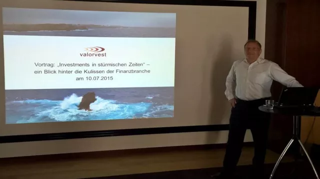 Valorvest-Vortrag auf der B2B-Messe: Investments in stürmischen Zeiten Bild: Valorvest-Vortrag auf der B2B-Messe: Investments in stürmischen Zeiten