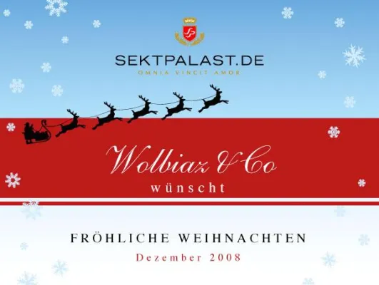 Bild: Personalisierter Firmensekt als Weihnachtsgeschenk für Kunden