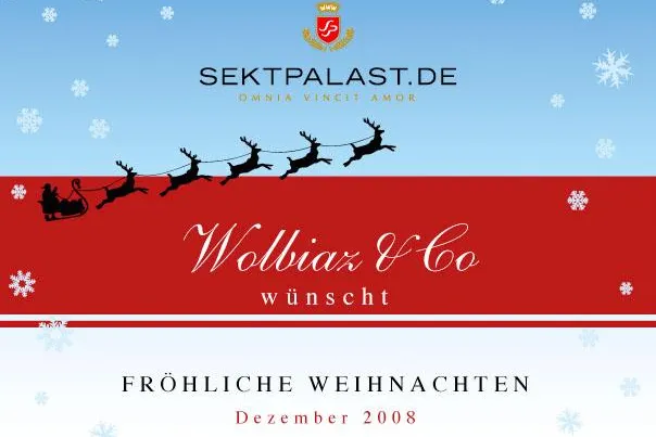 Bild: Personalisierter Firmensekt als Weihnachtsgeschenk für Kunden