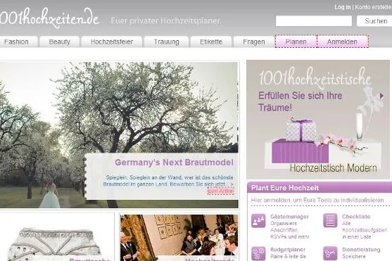 Jetzt neu: Werben auf dem Premium-Hochzeitsportal 1001hochzeiten Bild: Jetzt neu: Werben auf dem Premium-Hochzeitsportal 1001hochzeiten