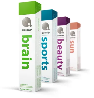 Bild: Quickcap: Vitalstoffe in der Cap + Wasser = das gute Gefühl, mehr für sich zu tun