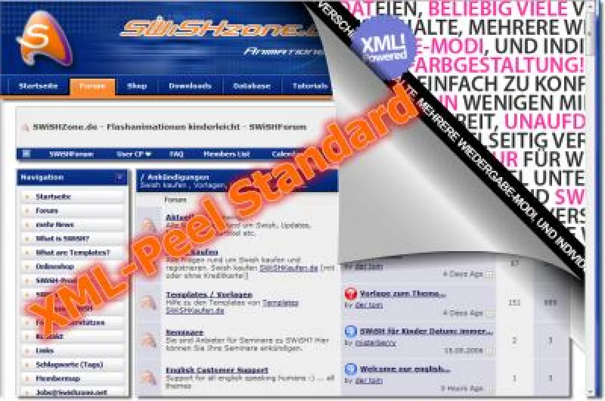 Eselsohr für die Webseite und Onlineshops XML-Peel 1.05